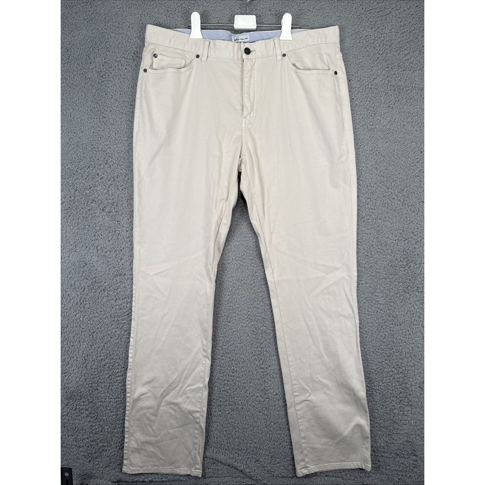 Peter Millar Ultimate Sateen Five‎ Pocket Pants Mens 38x33 Beige Stretch Golf